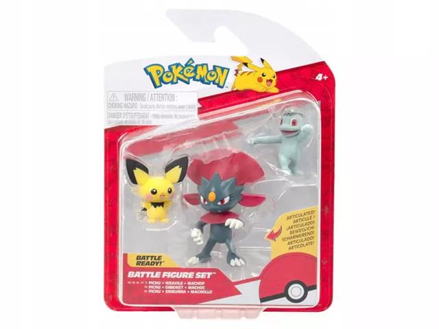 POKEMON FIGURKA BITEWNA 3-PAK PICHU + WEAVILE + MACHOP PKW4083 ORBICO