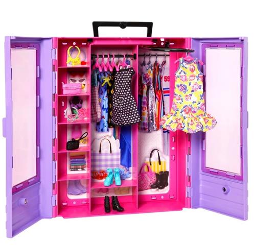 MATTEL BARBIE SZAFA NA UBRANIA Z WIESZAKAMI HJL65