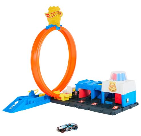HOT WHEELS CITY POSTERUNEK POLICJI PĘTLA JBM71 MATTEL