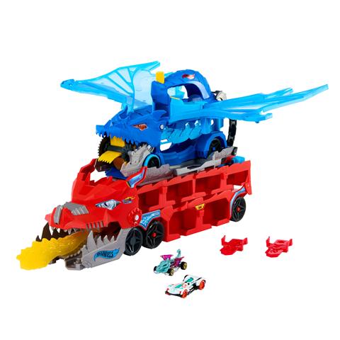 HOT WHEELS CITY TRANSPORTER PODWÓJNY SMOK 2W1 JBM72 MATTEL