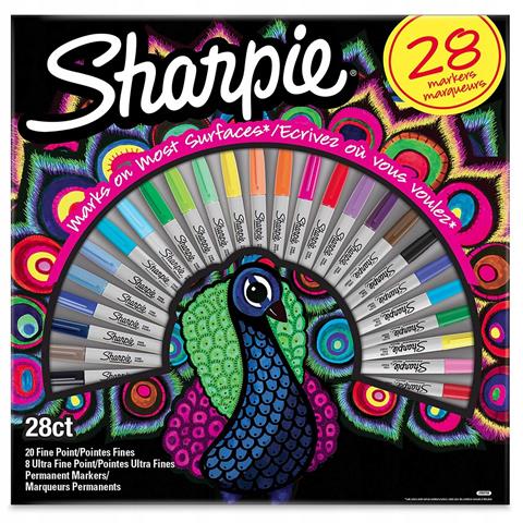 sharpie markery permanentne 28  kolorów 2058158 newell