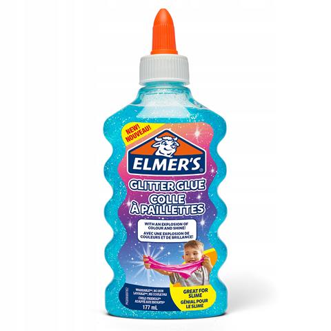 elmers klej z brokatem 177ml niebieski  newell