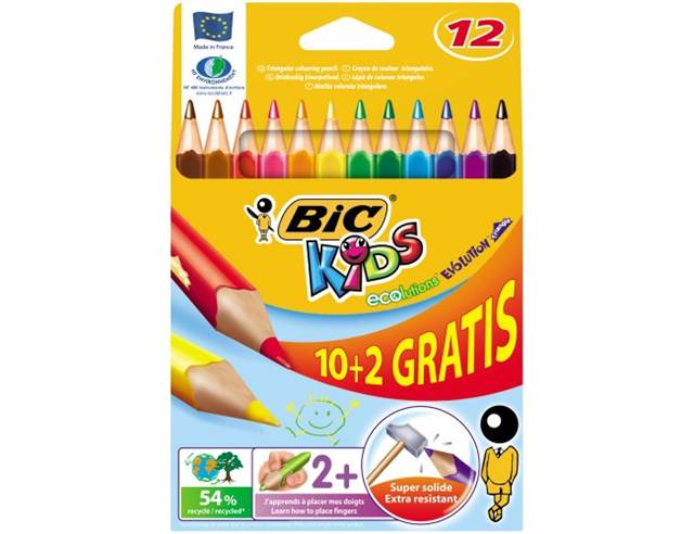 bic-kredki conte evolution 12 kolorów   triangle /12/