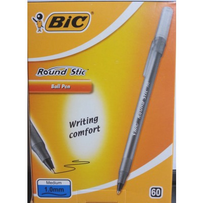 bic-długopis round stic czarny 1,00mm   /60/