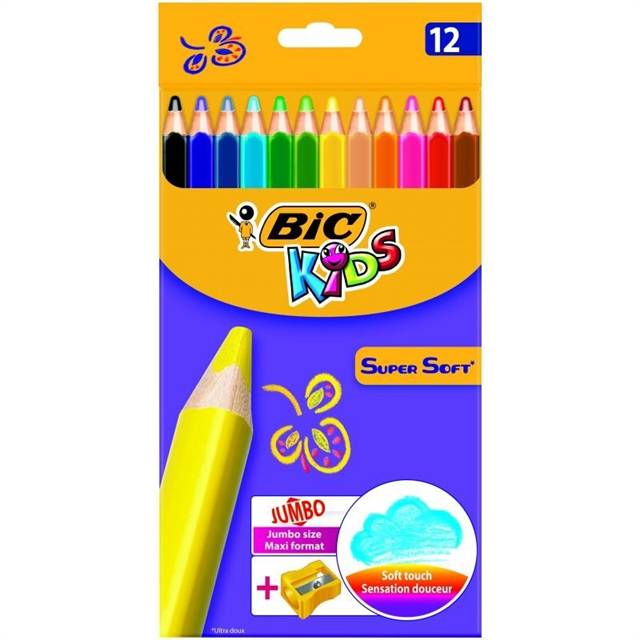 bic-kredki kids super soft 12kol.jumbo  /12/