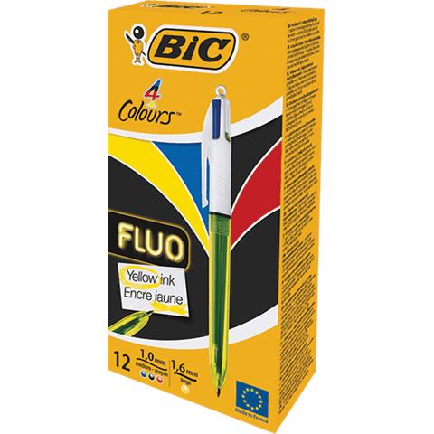BIC-DŁUGOPIS 4 KOLORY COLOURS FLUO 1.0MM/12/