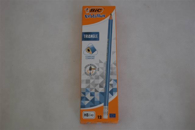 bic-ołówek conte hb z gumką evolution   triangle op.12szt  /6/