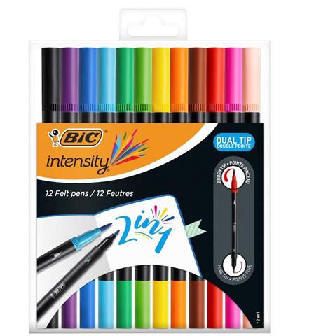 BIC-FLAMASTRY DWUSTRONNE 12 KOLORÓW DUALTIP INTENSITY /6/