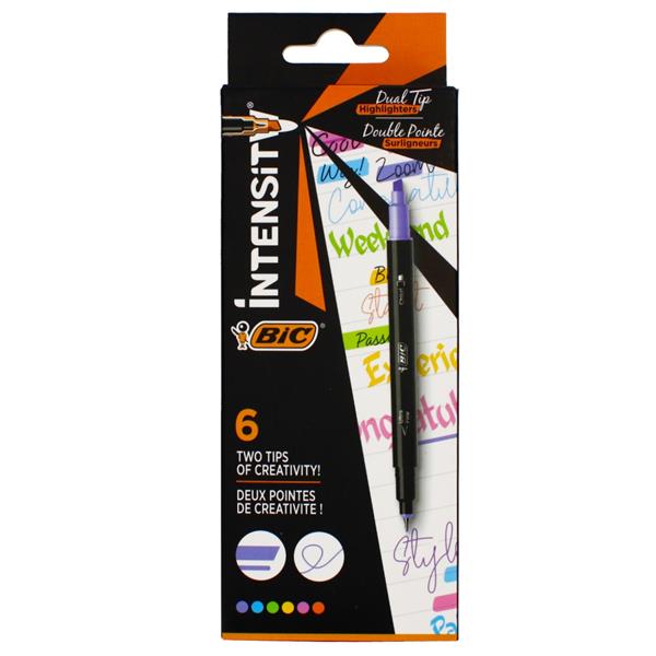 bic-zakreślacz 6 kol.intensity dual tip highlighter