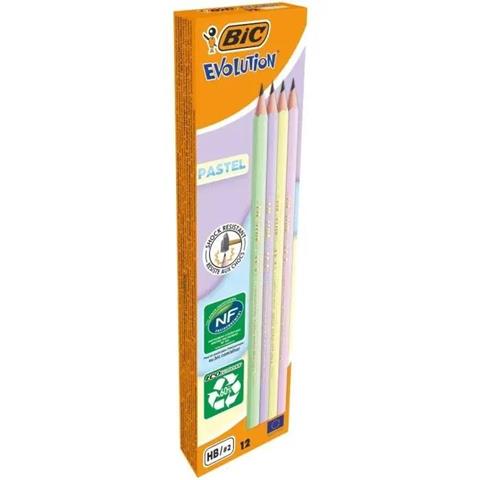 bic-ołówek conte hb bez gumki evolution pastel op.12szt  /6/