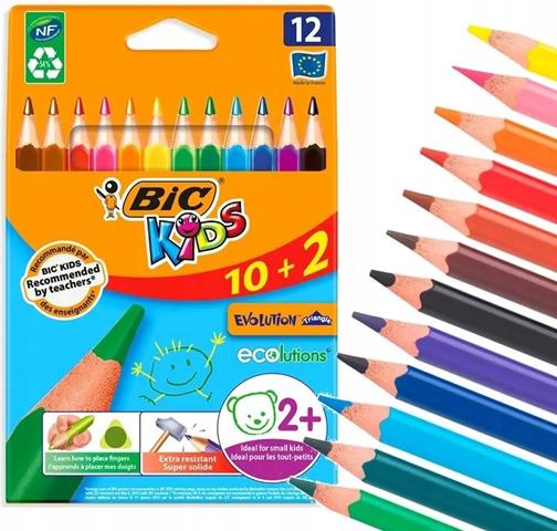BIC-KREDKI 12 KOLORÓW EVOLUTION TRIANGLE/12/