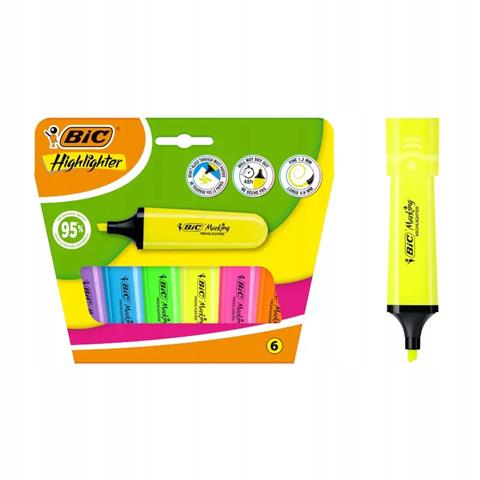 BIC ZAKREŚLACZE 6 KOLORÓW HIGHLIGHTER   /10/