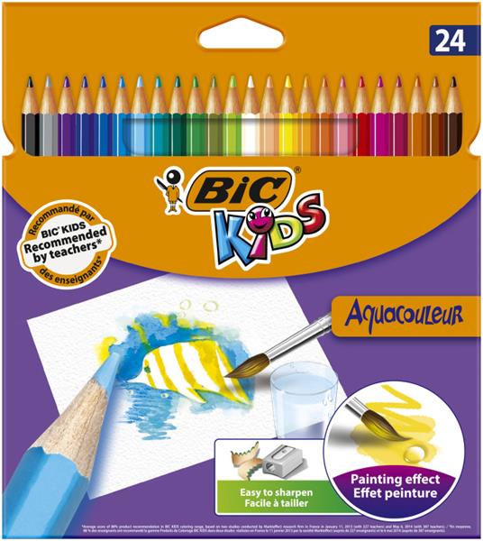 bic-kredki kids 24 kolory aquacouleur