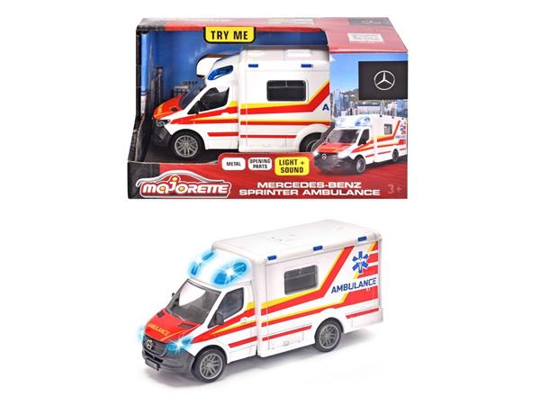 majorette ambulans mercedes sprinter 12.5cm światło dźwięk simba