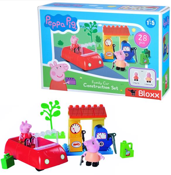 BIGTOYS BLOXX KLOCKI ŚWINKA PEPPA 28EL SAMOCHÓD 7175