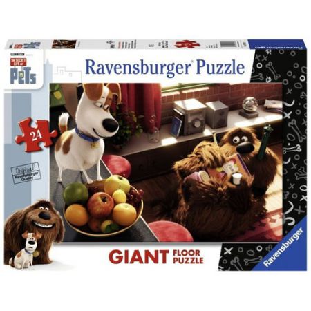 ravensburger puzzle 24el podłogowe sekretne życie zwierz.domowych 054831 tm toys