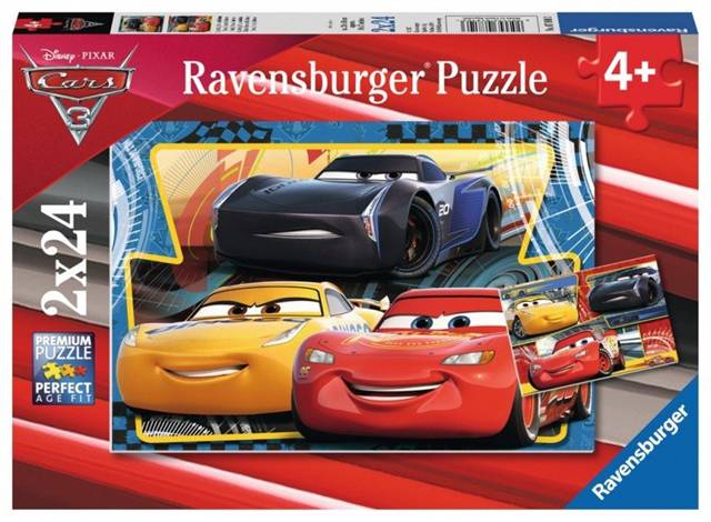 ravensburger puzzle 2x24el cars 3 flash, cruz, jackson 078103 tm toys