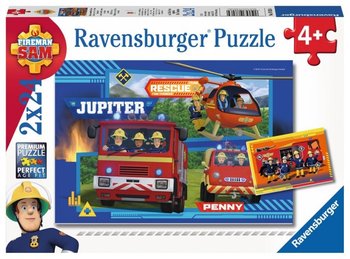 ravensburger puzzle 2x24el strażak sam na ratunek 078264 tm toys