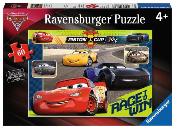 ravensburger puzzle 60el. cars 3 rozpoczęcie wyśccigu 096343 tm toys