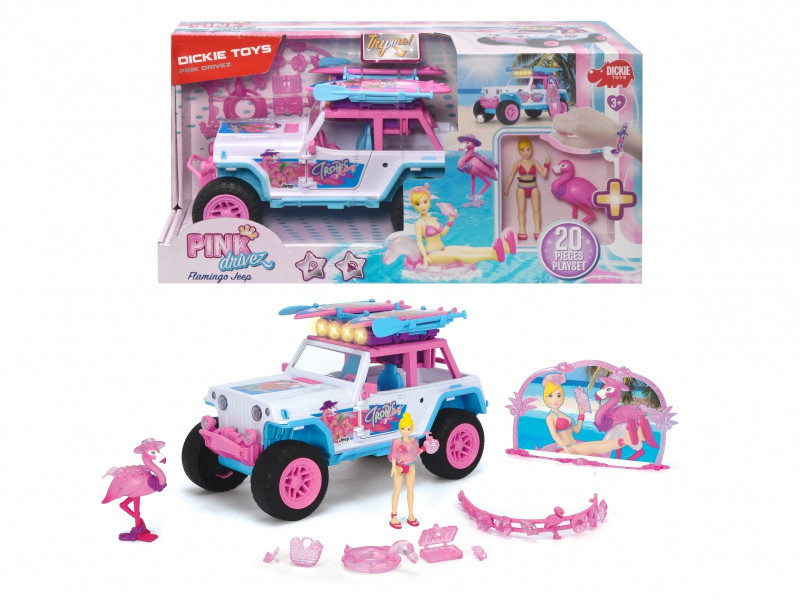 DICKIE AUTO PINK DRIVEZ FLAMINGO JEEP   3185000