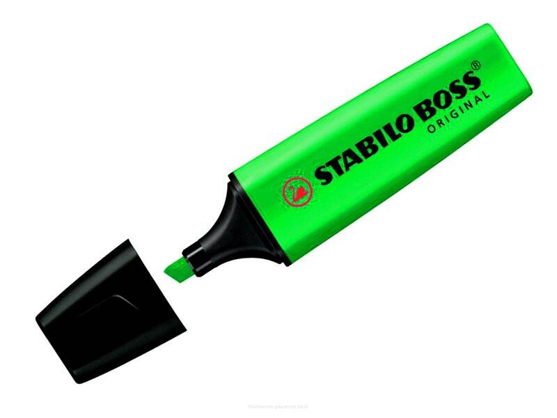 STABILO ZAKREŚLACZ BOSS ZIELONY  70/33  /10/