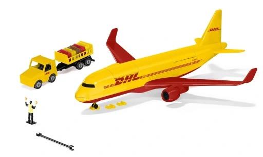 SIKU 1702 SAMOLOT TRANSPORTOWY DHL Z AKCESORIAMITREFL
