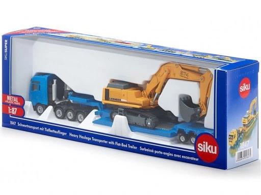 siku super 1847 ciężarówka z koparką  trefl