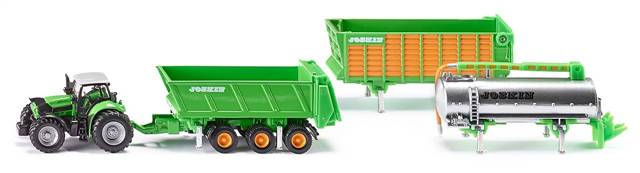 SIKU FARMER 1848 TRAKTOR Z NACZEPĄ PRZYCZEPĄ CYSTERNĄ                           TREFL