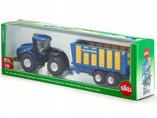 siku farmer 1947 traktor new holland z przyczepą  trefl