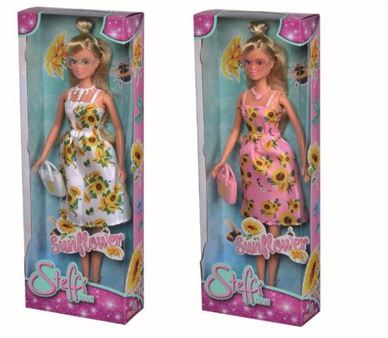 simba steffi lalka w słonecznikowej sukience 105733476