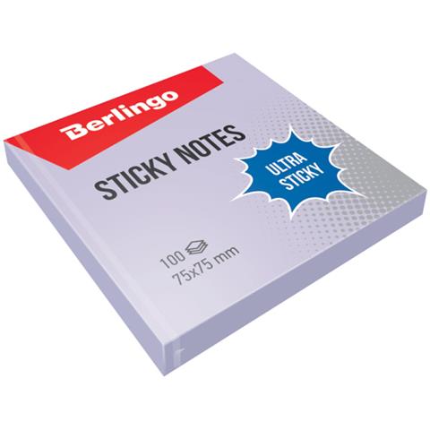 berlingo notes samopoprzylepny 75x75mm  100k pastelowy fioletowy lsn 392009 cdc /12/