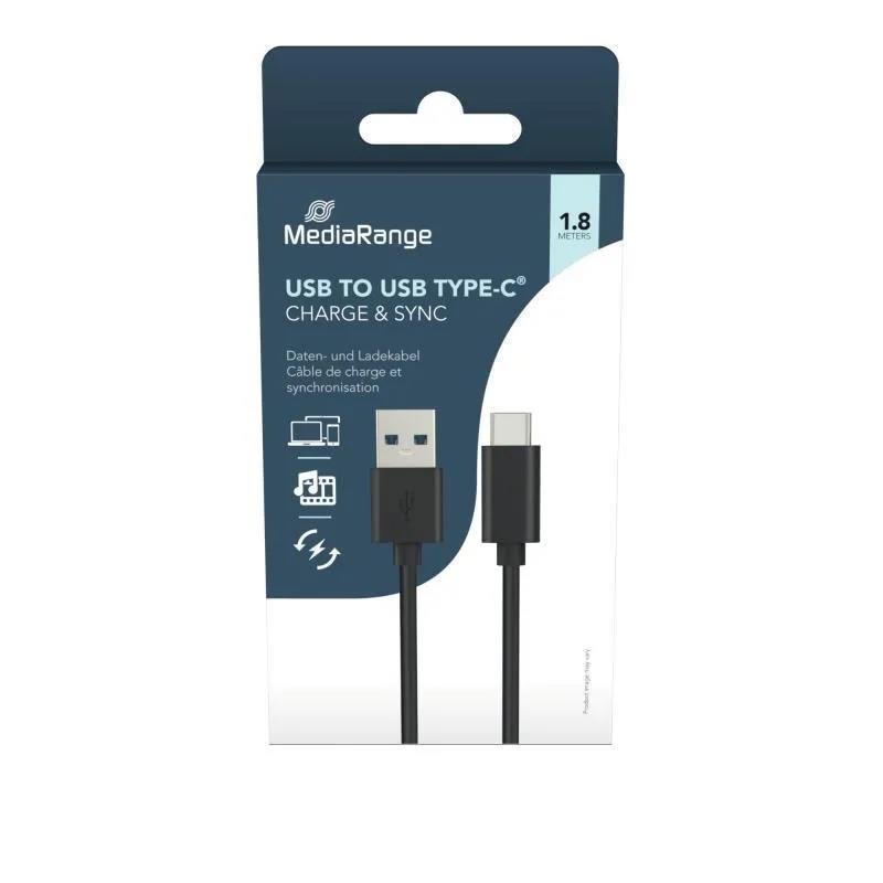 KABEL, USB-C, USB 3.0, 1.8M, CZARNY     PBS