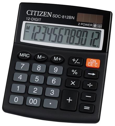 KALKULATOR CITIZEN BIUROWY SDC-812NR CZARNY CDC