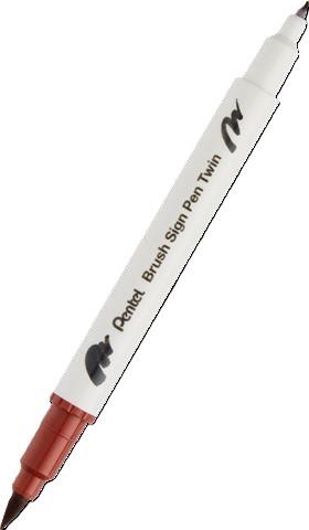 PENTEL PISAK DWUSTRONNY DO KALIGRAFII   SESW30C-T106 BRĄZOWY