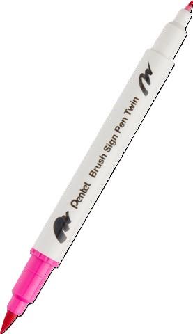 PENTEL PISAK DWUSTRONNY DO KALIGRAFII SESW30C-T109 RÓŻOWY