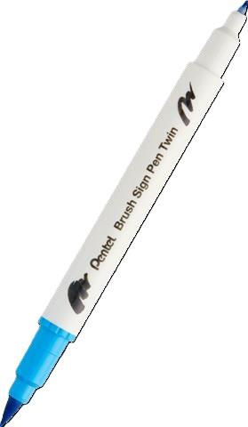 PENTEL PISAK DWUSTRONNY DO KALIGRAFII SESW30C-T110 BŁĘKITNY
