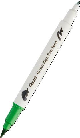 PENTEL PISAK DWUSTRONNY DO KALIGRAFII SESW30C-T111 JASNOZIELONY