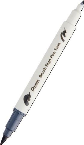 PENTEL PISAK DWUSTRONNY DO KALIGRAFII SESW30C-T112 JASNOSZARY