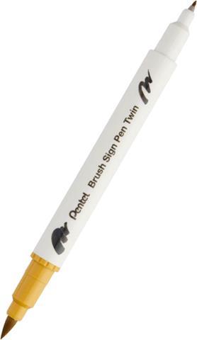 PENTEL PISAK DWUSTRONNY DO KALIGRAFII SESW30C-T122 ŻÓŁTY