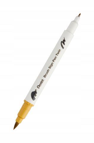 PENTEL PISAK DWUSTRONNY DO KALIGRAFII SESW30C-T123 ZŁOTA OCHRA