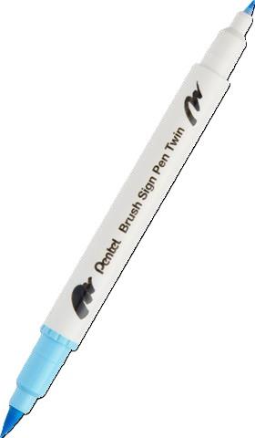 PENTEL PISAK DWUSTRONNY DO KALIGRAFII SESW30C-T136 JASNONIEBIESKI