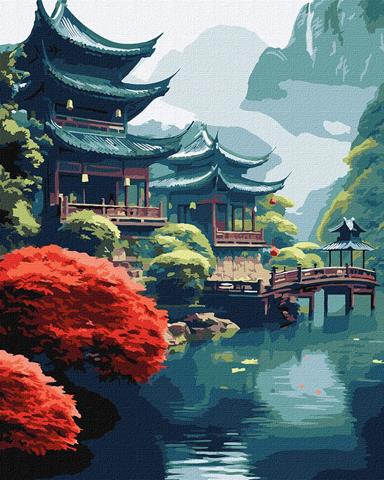 IDEYKA MALOWANIE PO NUMERACH 40X50CM PORANEK W GÓRACH KHO6347