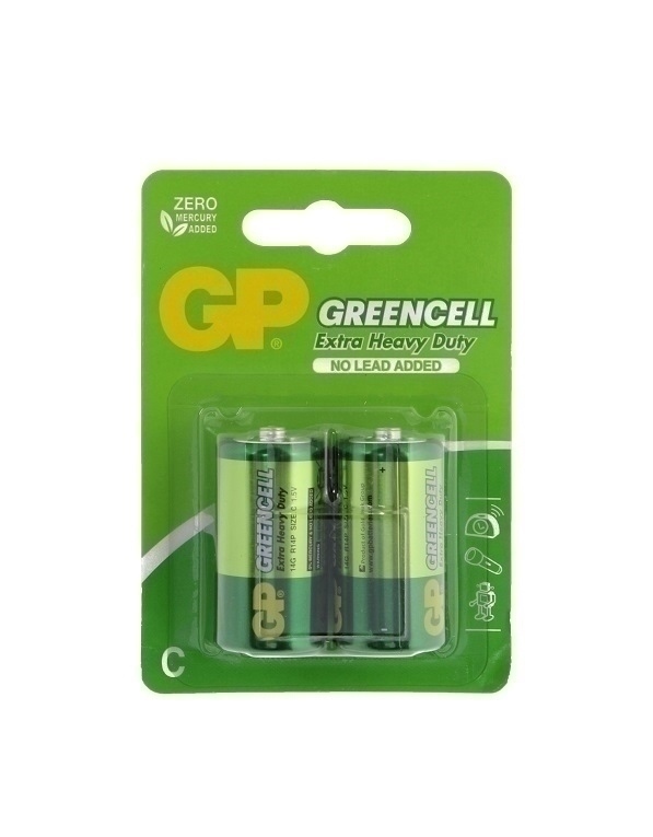 gp bateria r14 greencell blister /2//20/