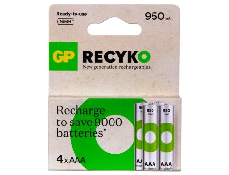 GP AKUMULATOREK RECYKO New R03/AAA 950mAh B41 2VNi-MH OP.4SZT