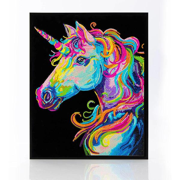 DIAMOND DOTZ HAFT DIAMENTOWY ADULTS FLOCKED NEON UNICORN DANTE