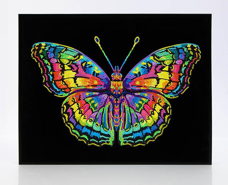 DIAMOND DOTZ HAFT DIAMENTOWY ADULTS FLOCKED NEON BUTTERFLY DANTE