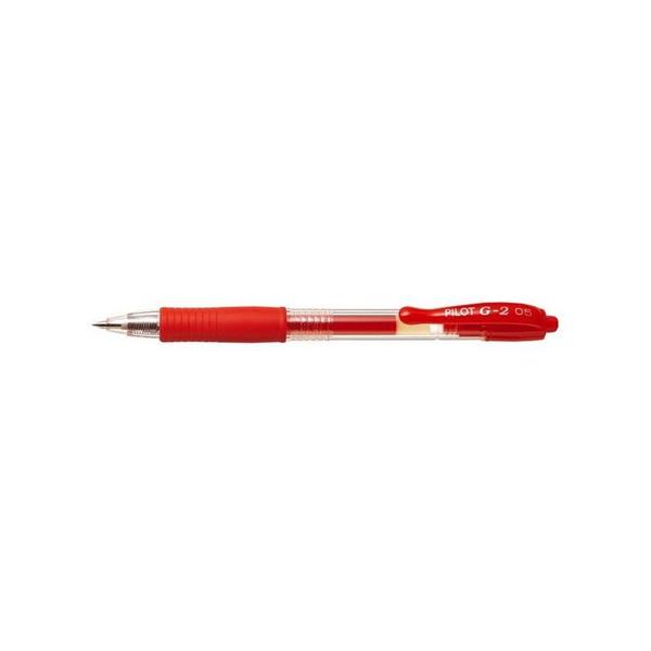 pilot długopis żelowy g-2 0.5mm czerwonyautomatyczny bl-g2-5-r wpc /12/