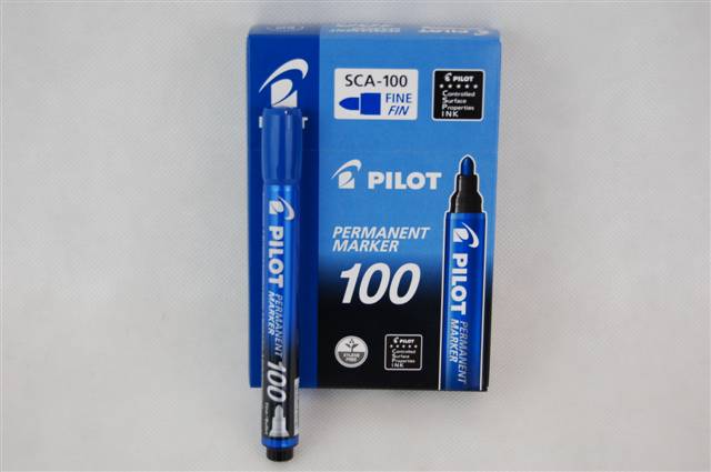 pilot marker permanentny niebieski okrągły sca-100 wpc /12/