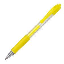 pilot długopis żelowy g-2 0.7mm neonowy żółty wpc