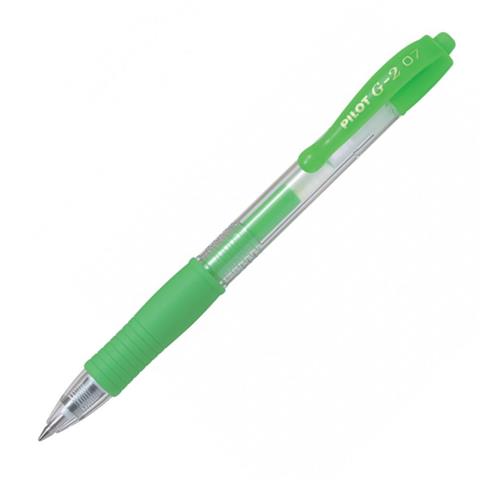 pilot długopis żelowy g-2 0.7mm neonowy zielony wpc